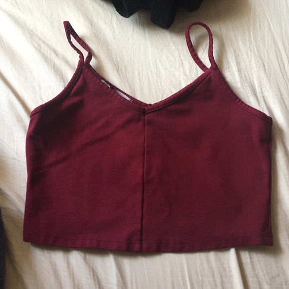 Burgundy crop tank