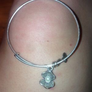 Oyster and pearl charm Alex & Ani bracelet