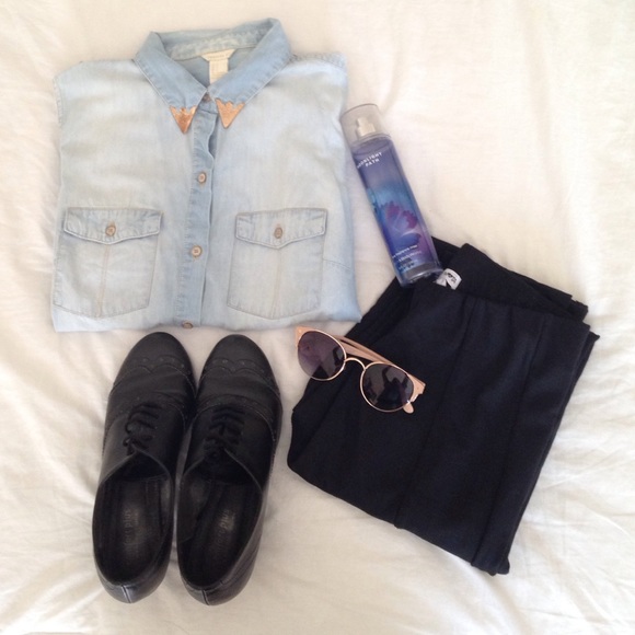 Button down denim shirt