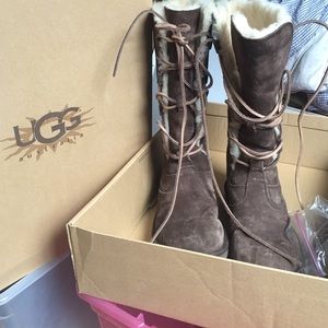 Brand new UGG tie up boots