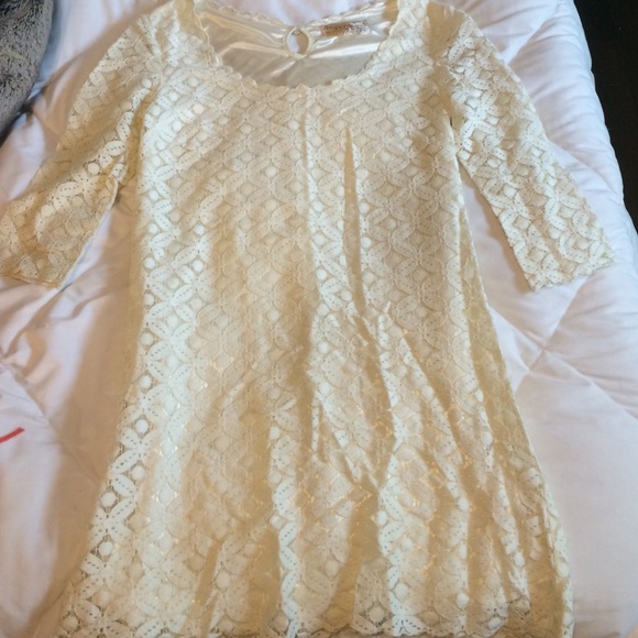 Cream lace dress
