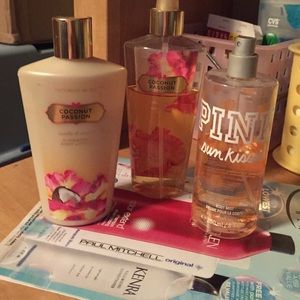 VS pink lotion and sprays