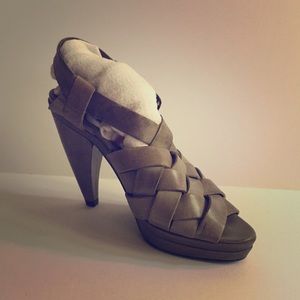 New w/o box - Distressed Grey Heels - European 39