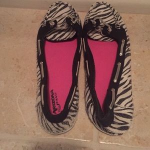 Zebra boat shoes