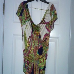 Paisley design short sleeve shirt