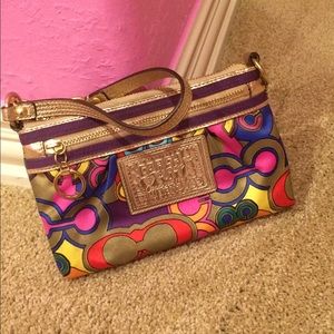 Authentic Coach Poppy Wristlet
