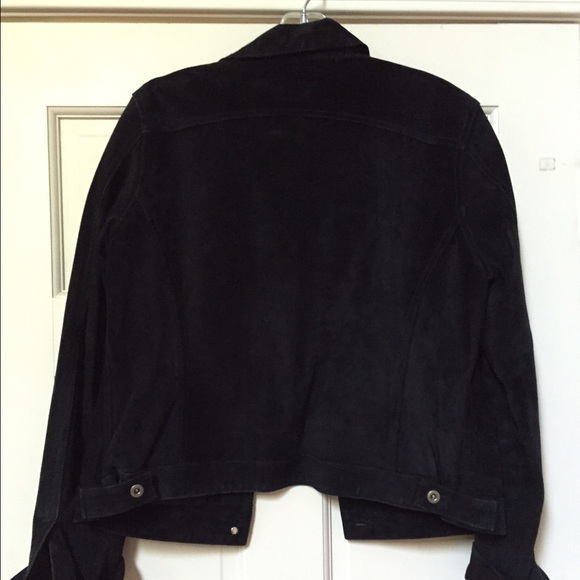 Black Suede button up blazer
