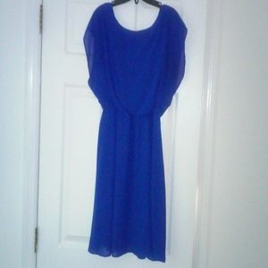 Blue grecian style dress