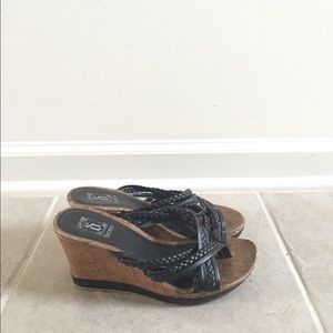 Black Summer Wedges