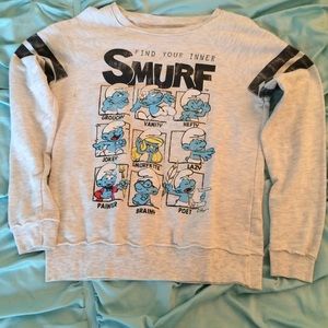 Smurf crew neck sweater