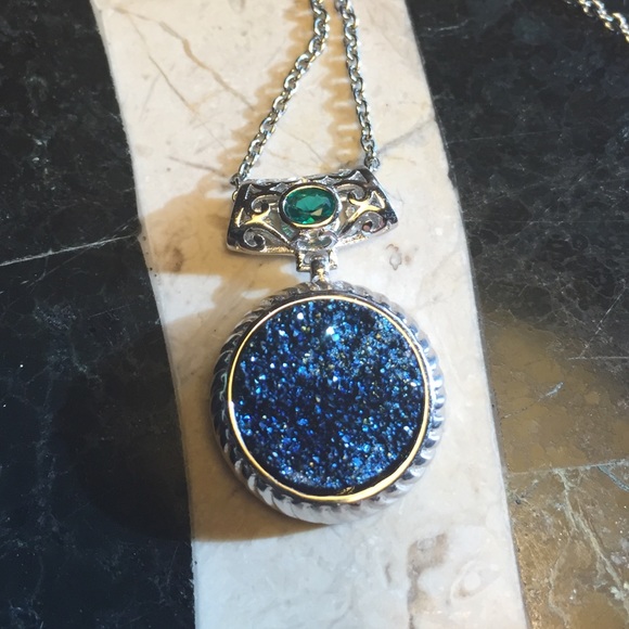 Jewelry - Cobalt Blue Drusy Quartz Necklace💙💫