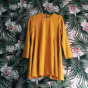 Zara woman mustard dress