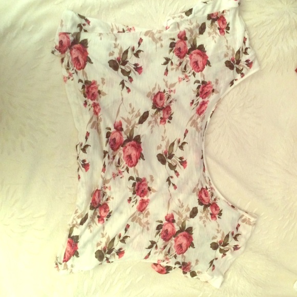 Off the shoulder flower top