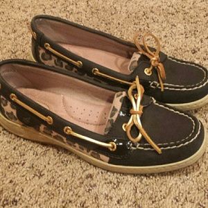 Leopard sperry topsiders