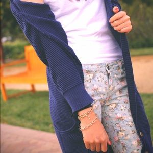 🚫SOLD: Long Dark Blue Cardigan