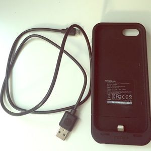 Mophie iPhone 5 black charging case📱with cord!!