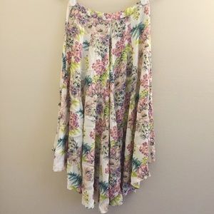 High/Low Floral Skirt