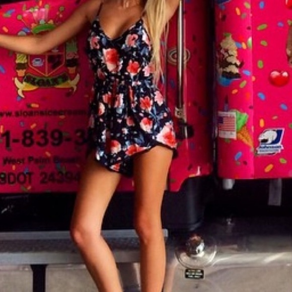 LF Dresses & Skirts - LF peach blossom floral romper