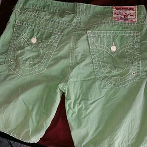 True religion mint green swim trunks
