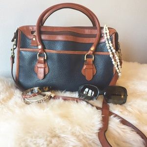 Classic Navy Leather Crossbody