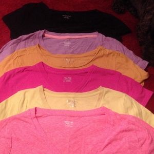 6 short sleeve tee shirt bundle