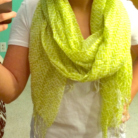 Lime green scarf