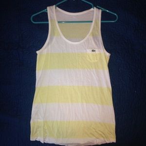 Lacoste yellow striped tank