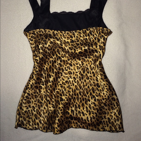 🔆Sateen Leopard Print Top Sz.Small - Picture 3 of 3