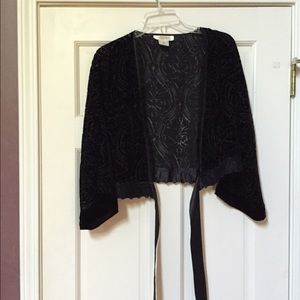 Talbots lace and silk blazer