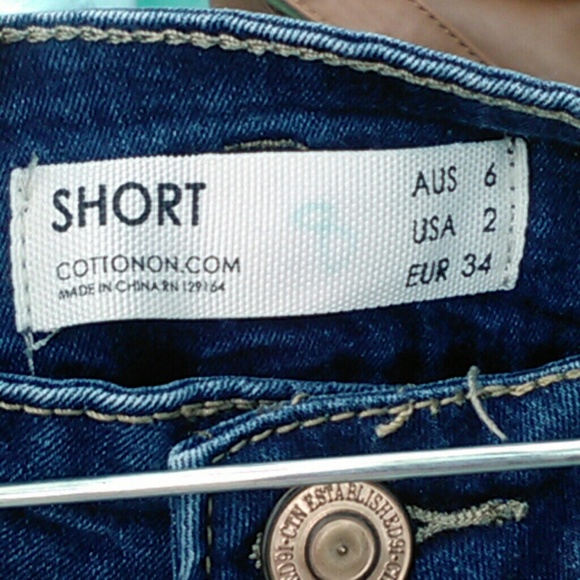 Cotton On High Waisted Denim Shorts - Picture 4 of 4