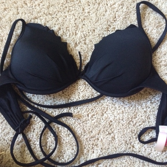 Victoria secret push up black swim top