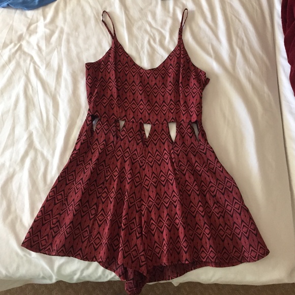 Top shop romper with cutouts