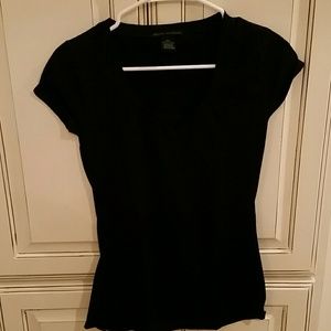 Solid black fitted shirt