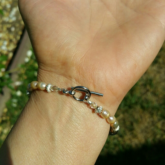 Champagne Beige/Silver Bracelet - Picture 2 of 3