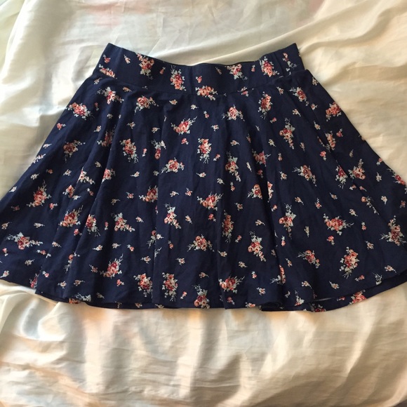 UO Pins & Needles Floral Skater Skirt