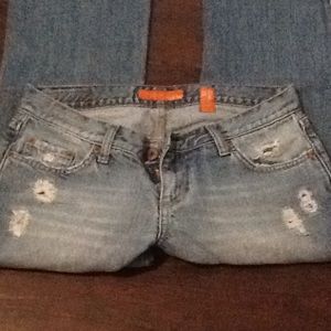 Colin's Zoe flare distressed jeans