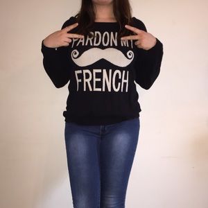 Forever 21 Mustache Sweater