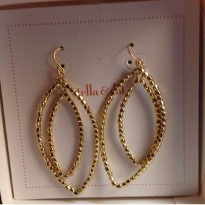 Stella & Dot Gold Metal Earrings