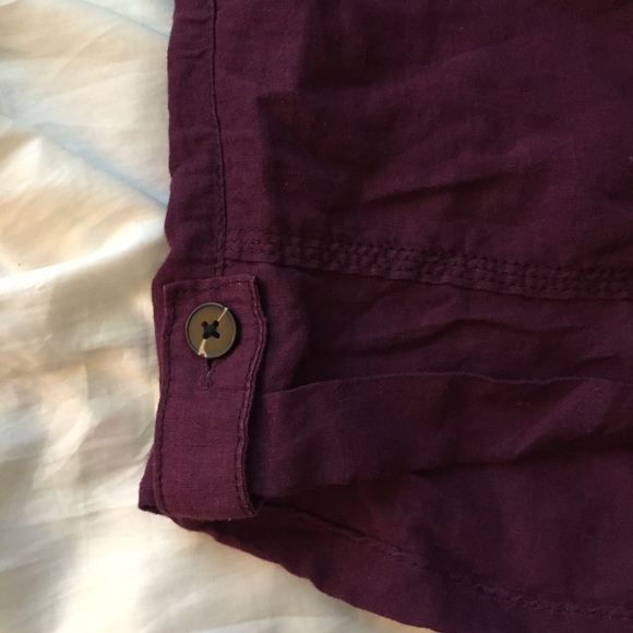 H&M Maroon High Waisted Shorts NWT - Picture 4 of 4