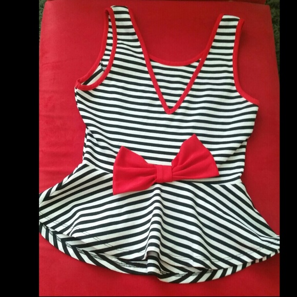 Celine by champions Tops - 👄Vintage Red Pinup Rockabilly Baby Doll Tank Top