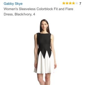 Black and white dress: fit and flare style