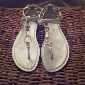 Ralph Lauren Collection Silver Jelly Sandals. Sz 7