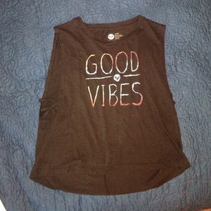Black good vibes Roxy shirt