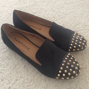 Black Flats Spiked Toe