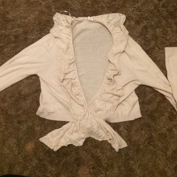 Macy's tan cardigan