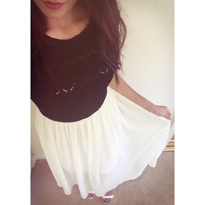 Ultra chic black and white dress