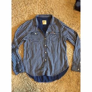 Blue Hollister flannel