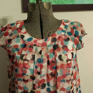 -Reduced- Multi colored FUN polka dot dress