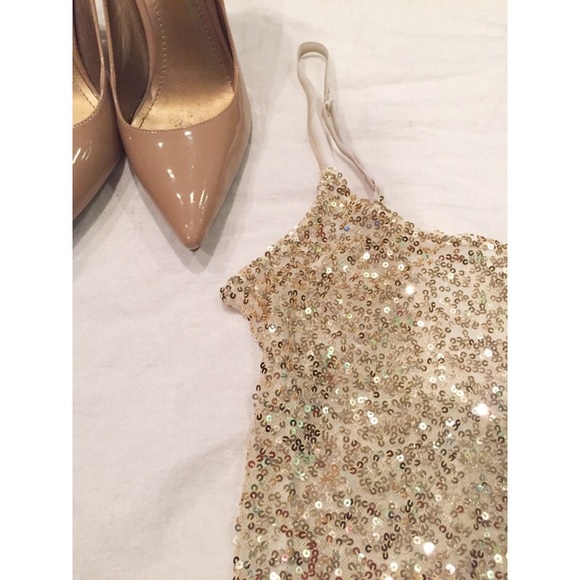 Free People Tops - Free People Gold Sequin Tank