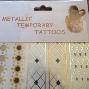 Metallic temporary tattoos